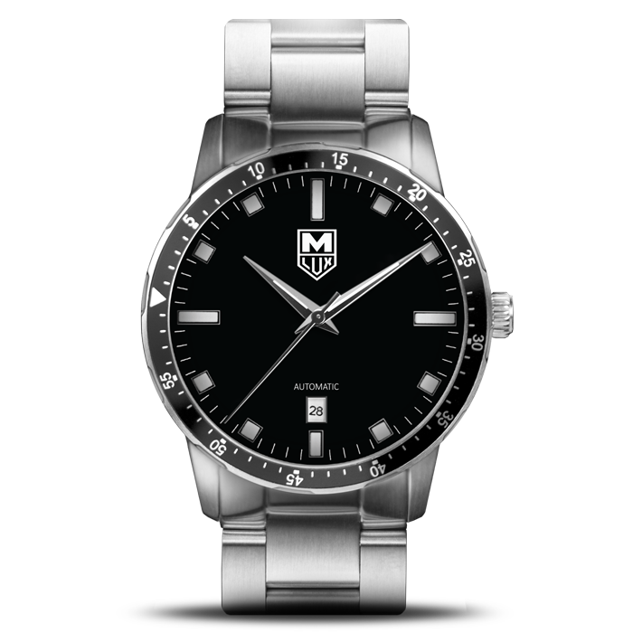 MLUX Men or Women Automatic Luxury Watch Front View